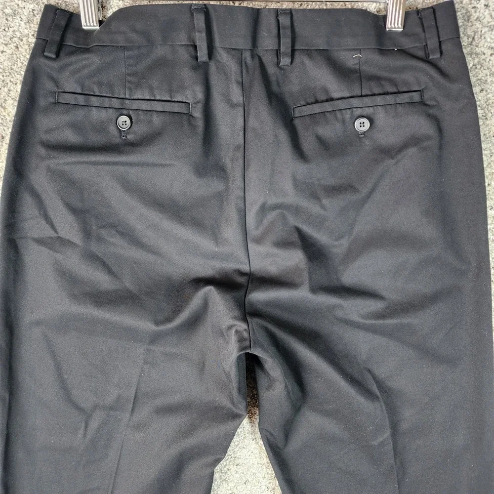 Banana Republic Chino Dress Pants Mens 34x32 Slim Fit Non-Iron Black Excellent